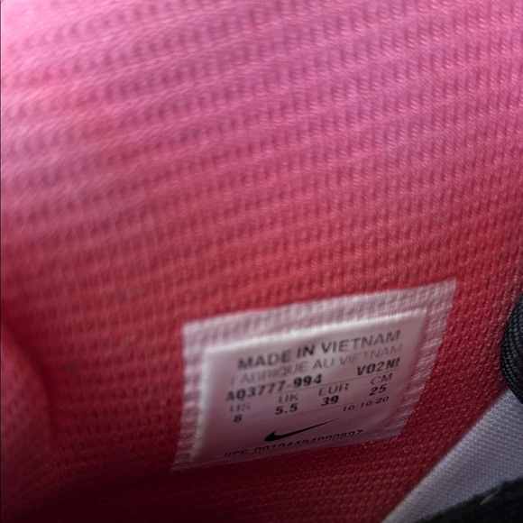 Nike Air Force 1 Black with Pink and Gum Sole - Picture 4 of 8